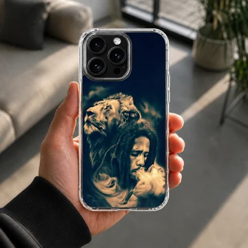 Bob Marley and lion design on phone case — Lifestyle