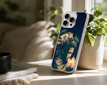 Bob Marley and lion design on phone case — Lifestyle