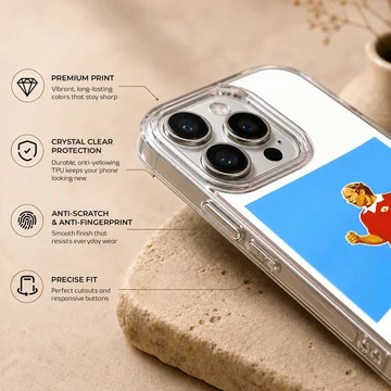 Bobby Charlton digital illustration in red and blue phone case — Info