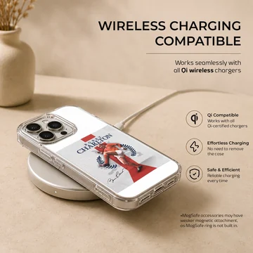 Bobby Charlton tribute design on phone case — Charging