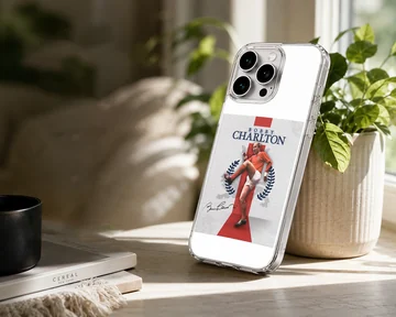 Bobby Charlton tribute design on phone case — Lifestyle