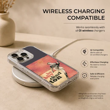 Bobby Charlton tribute art with bold typography on phone case — Charging