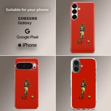 Bobby Charlton iconic design on a phone case — Collage