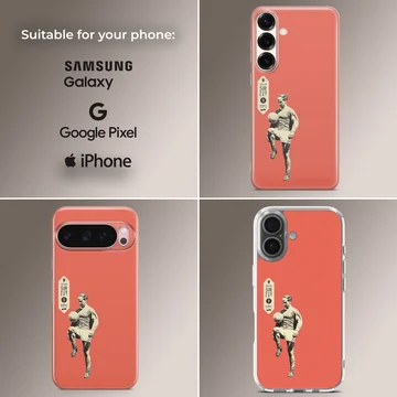 Bobby Charlton illustrated art on phone case — Collage