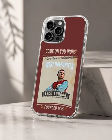 Retro styled Bobby Moore football design phone case — Hero