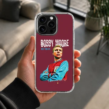 Bobby Moore tribute digital illustration on phone case — Lifestyle