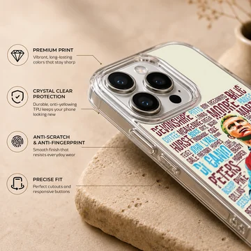 Bold typography Bobby Moore tribute design on phone case — Info