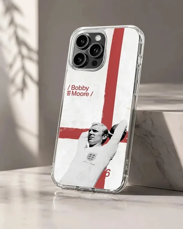 Bobby Moore legendary football design on phone case