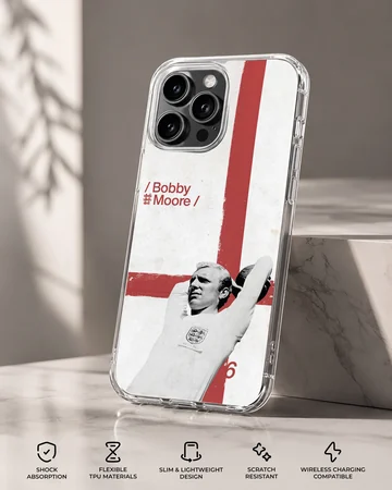 Bobby Moore legendary football design on phone case — Specs