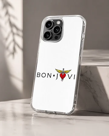 Bon Jovi logo design printed on a phone case — Hero