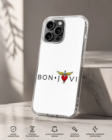 Bon Jovi logo design printed on a phone case — Specs