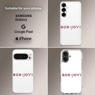 Bon Jovi bold typography design on phone case — Collage