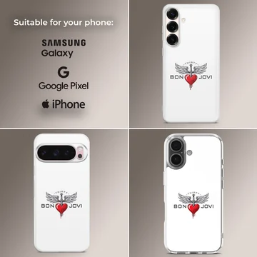Bon Jovi iconic logo on phone case — Collage
