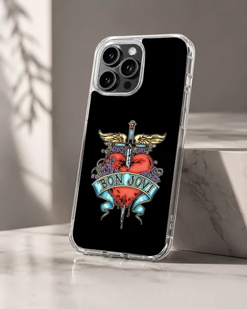 Bon Jovi heart and dagger design on phone case — Hero