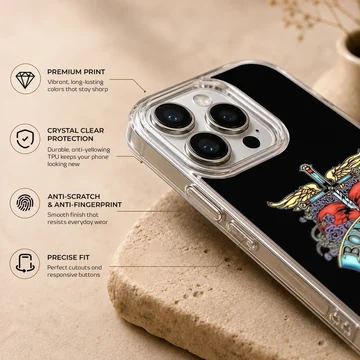 Bon Jovi heart and dagger design on phone case — Info