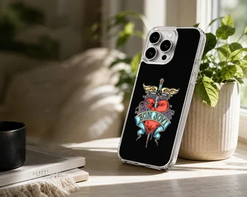 Bon Jovi heart and dagger design on phone case — Lifestyle