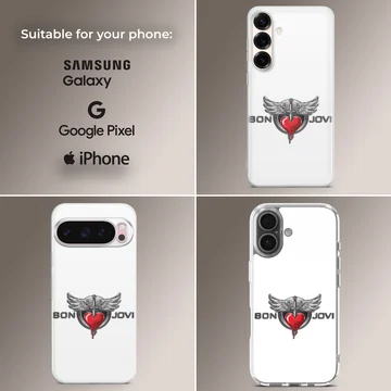 Bon Jovi logo with winged heart design on phone case — Collage