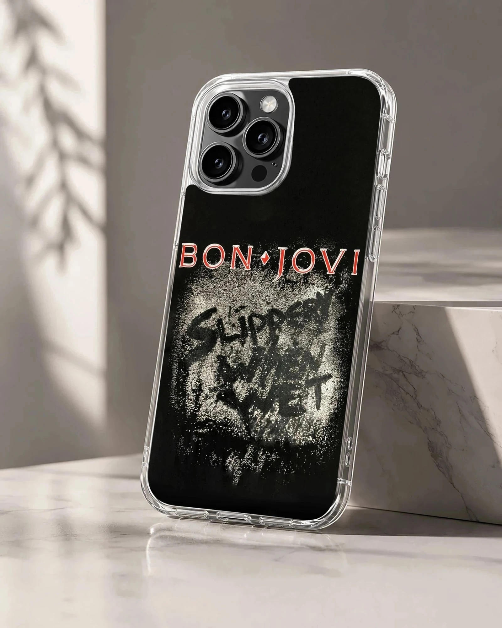 Bon Jovi inspired bold typography design phone case