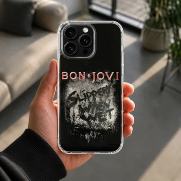 Bon Jovi inspired bold typography design phone case — Lifestyle