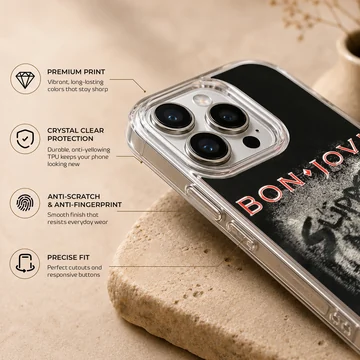 Bon Jovi inspired bold typography design phone case — Info