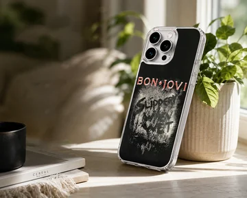 Bon Jovi inspired bold typography design phone case — Lifestyle