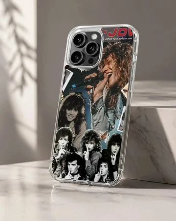 Bon Jovi band collage on a phone case