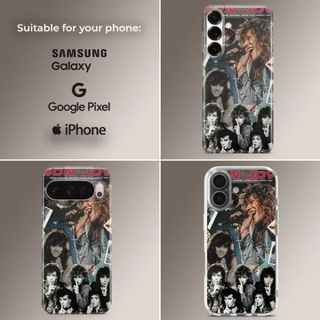 Bon Jovi band collage on a phone case — Collage
