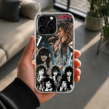 Bon Jovi band collage on a phone case — Lifestyle