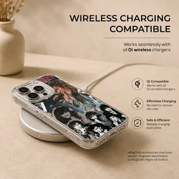 Bon Jovi band collage on a phone case — Charging