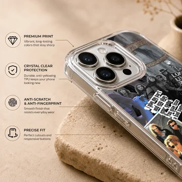 Bon Jovi photo collage with iconic lyrics on phone case — Info