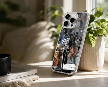 Bon Jovi photo collage with iconic lyrics on phone case — Lifestyle
