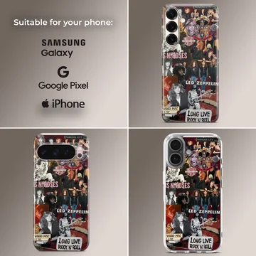 Bon Jovi collage featuring rock legends on phone case — Collage