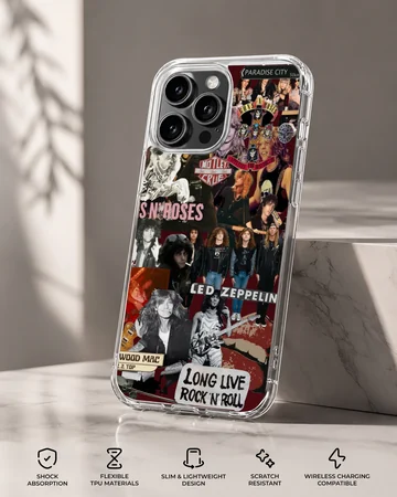 Bon Jovi collage featuring rock legends on phone case — Specs