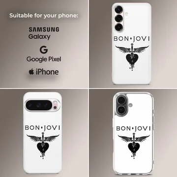 Bon Jovi iconic logo on phone case — Collage