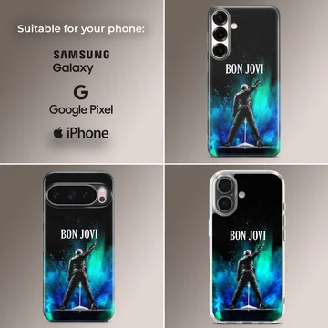 Bon Jovi tribute artwork on phone case — Collage