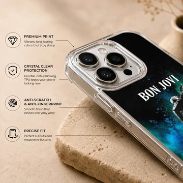 Bon Jovi tribute artwork on phone case — Info