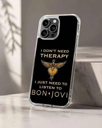 Bon Jovi bold typography design on a phone case