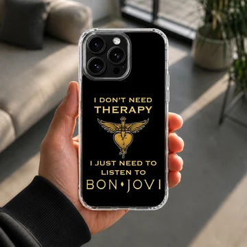 Bon Jovi bold typography design on a phone case — Lifestyle