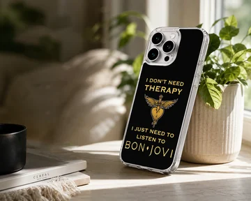 Bon Jovi bold typography design on a phone case — Lifestyle