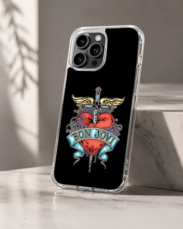 Bon Jovi heart and dagger design on phone case — Hero