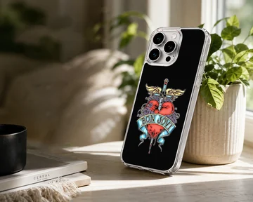 Bon Jovi heart and dagger design on phone case — Lifestyle