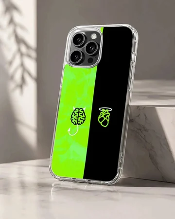 Brain and Heart digital illustration phone case