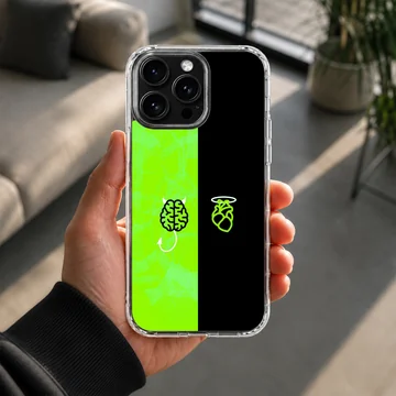 Brain and Heart digital illustration phone case — Lifestyle