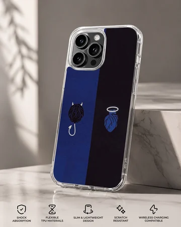 Brain and Heart design on a phone case, featuring abstract artwork — Specs