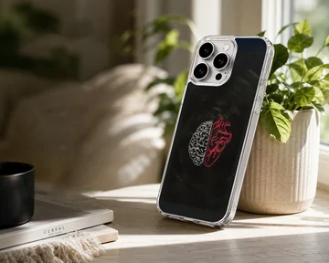 Brain and Heart digital illustration phone case — Lifestyle