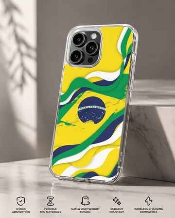 Abstract Brazil Flag design on phone case — Specs