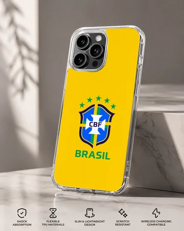 Brazil flag with vibrant crest on phone case — Specs