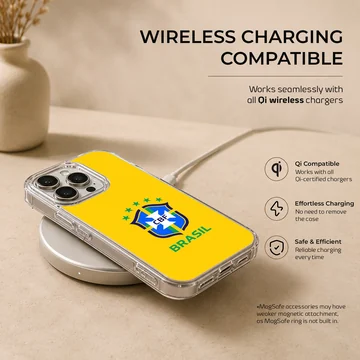 Brazil flag with vibrant crest on phone case — Charging