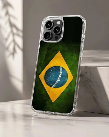 Brazil flag design on a phone case