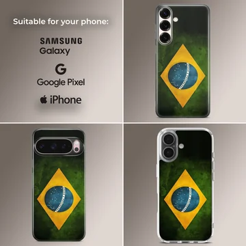 Brazil flag design on a phone case — Collage